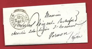 1837 LETTRE VERNON EURE TYPE 13 - Imagen 1 de 2