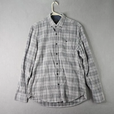 Legacy Copper And Oak Mens Corduroy Shirt Medium Gray Plaid Casual Button Down - Image 1 of 4