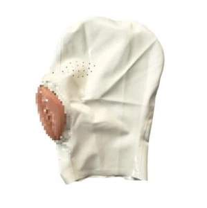 Sexy Unisex Látex Goma Máscara Capucha con Vagina Falsa* Juegos con disfraces Fetiche Fiesta Blanco - Imagen 1 de 7