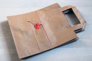 5 Papiertüten Braun ca. 28x18x8cm Flachhenkel Papier-Tragetaschen Tasche Boden - Bild 1 von 1