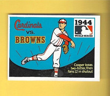 1971 Fleer LAUGHLIN WORLD SERIES 1944 Cardinals v. Browns  #42 BLACK BACK EXMT