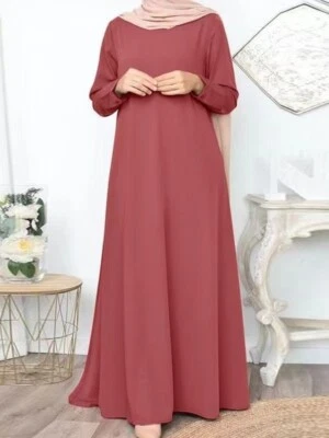 Muslim Islamic Women Dress Ramadan Clothing Dubai Abaya Kaftan Party Gown S-3XL - Image 1 of 4