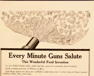 1916 Quaker Oats Puffed Wheat & Puffed Rice Vintage Antique Print Ad - Picture 1 of 7