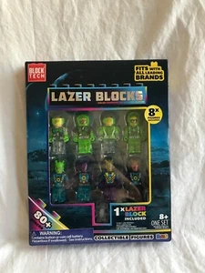 Block Tech Lazer Blocks 8 Figures Pack Collectible NEW NIB - Picture 1 of 2