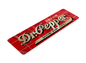 Insegna Latta Metallo Dr Pepper Soda Pop Store Pubblicità Retrò Rustica Decorazione Parete Bar - Foto 1 di 4