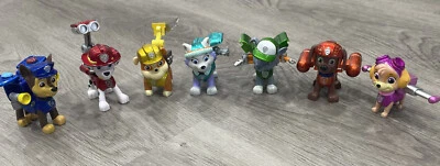 Lote 7 Figuras Paw Patrol Edición Limitada Serie Metálica Cachorros de Acción Exclusivos Foto 1 de 4