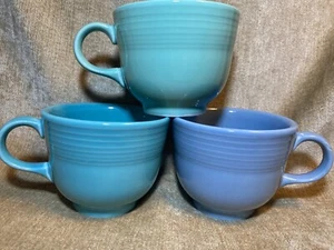 3 Homer Laughlin Fiesta Fiestaware 6 oz Coffee Tea Cups Mugs - Picture 1 of 6