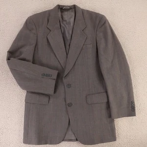 John Alexander Jacket M Gray Prince of Wales Check Glen Plaid Worsted Wool 40R - Picture 1 of 15