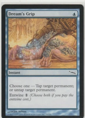 Magic The Gathering 4x DREAM'S GRIP - Mirrodin Common NM English Blue Instant - Image 1 of 3