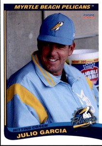 2012 Myrtle Beach Pelicans Choice 8 Julio Garcia Industry Texas TX Baseball Card
