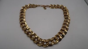 Gargantilla de cadena de eslabones gruesos firmada por Monet de colección tono dorado 19,5" - 21" NB5 - Imagen 1 de 9