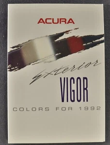 1992 Acura Vigor Sedan Paint Chip Colors Brochure Folder Excellent Original 92 - Picture 1 of 3