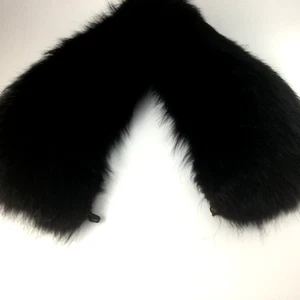 Vintage Genuine Fur Black Collar 21" L x 5" W - Picture 1 of 3