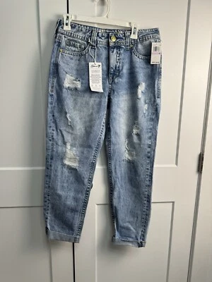 Pantalones de mezclilla Seven7 Starlette tiro alto novio desgastados talla 6 nuevos con etiquetas Foto 1 de 4