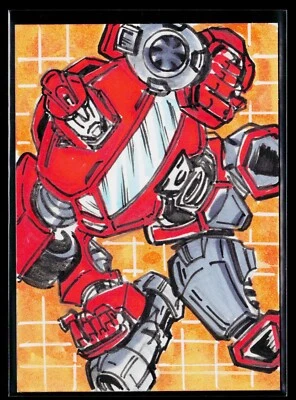 2024 Dynamite Transformers 40th Anniversary 1/1 Artist Auto Sketch Red Orange - Image 1 of 2