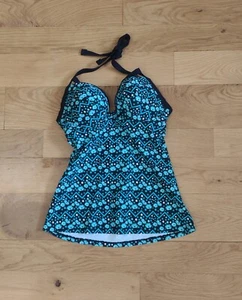 Top tankini Curvy Kate CS3856 EE. UU. 30E negro azul reflejo inmersión SOLO traje de baño nuevo con etiquetas - Imagen 1 de 2