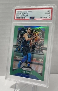 💥 LUKA DONCIC MAVERICKS 2019-20 Panini Prizm - GREEN PRIZM REFRACTOR PSA 9💥 - Picture 1 of 4