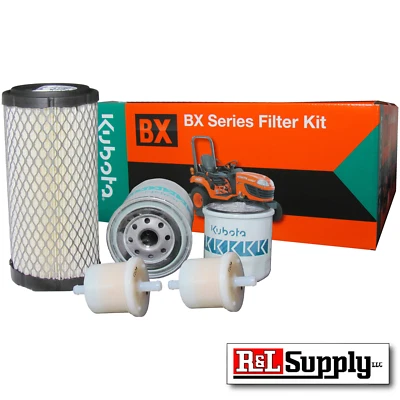KUBOTA OEM BX FILTER MAINTENANCE KIT BX23S BX1880 BX2380 OIL FUEL AIR HYDRAULIC - Image 1 of 3