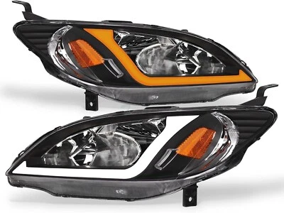 For 2004-2005 Honda Civic 2/4 Door Headlights Front Switchback Sequential LED - Image 1 of 4