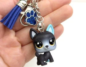 Littlest Pet Shop Schlüsselanhänger Mini LPS Französische Bulldogge Delilah Französischer Hund Charms - Bild 1 von 4