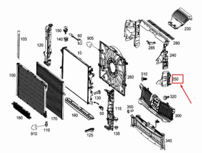 NUEVO DEFLECTOR DE AIRE MOTOR INFERIOR DERECHO MERCEDES-BENZ S W222 A2225054030 NO🇺🇸DUTY Foto 1 de 4