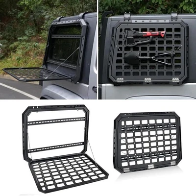 2x Panel de mesa de almacenamiento de ventana trasera multifuncional para Jeep Wrangler JK 2007-2018 Foto 1 de 4