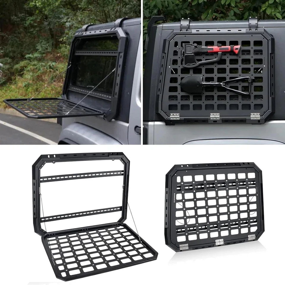 Panel de mesa de almacenamiento ventana trasera multifuncional para Jeep Wrangler JK 2007-2018 Foto 1 de 4