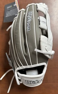 Guanto da softball Wilson A1000 12 pollici da donna infield - bianco/grigio - A10RF25IF12 - Foto 1 di 4