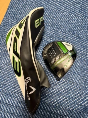 Callaway EPIC MAX LS Driver 9* solo testa con copricapo RH Japan Golf Club buono - Immagine 1 di 4