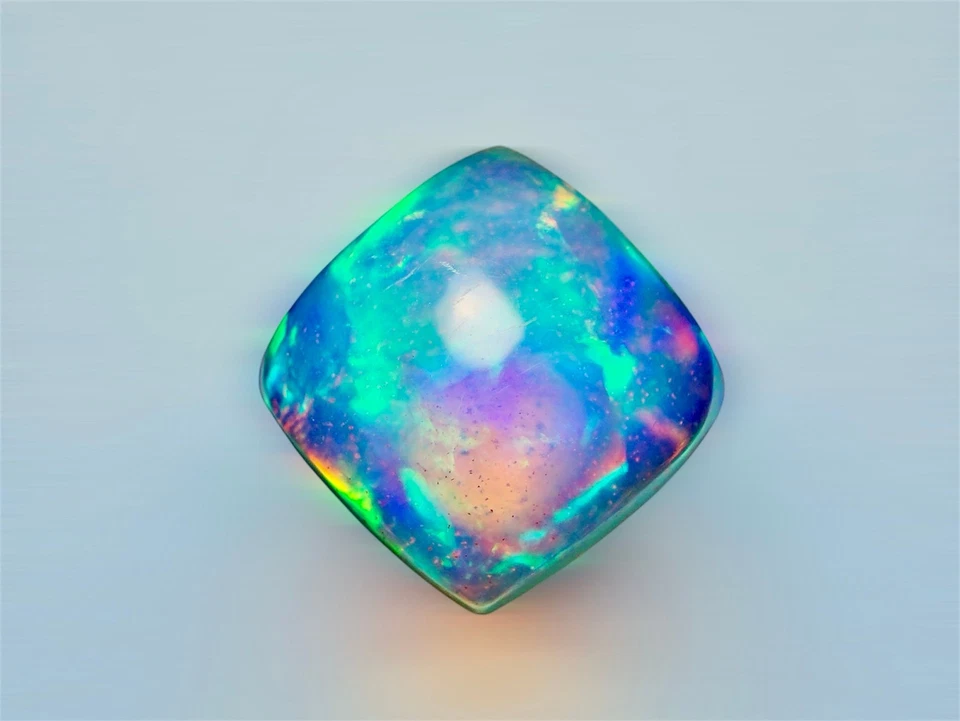Natural Ethiopian opal cabochon, cushion shape opal,loose gemstone for jewelry - Image 1 of 3
