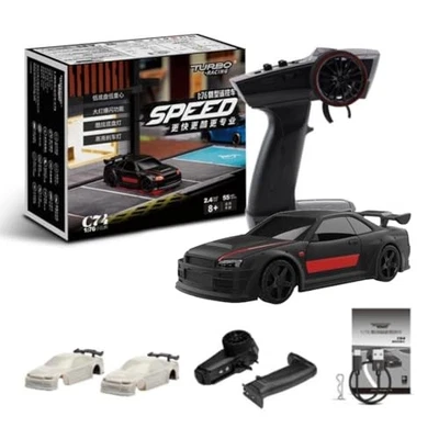 [Official Japanese Product] Hi-Tec Turbo Racing C74 On-Road Car Black - Image 1 of 4