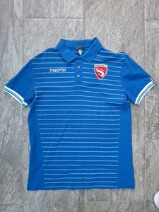Morecambe Football Club Polo Shirt Blue Macron Large L - Picture 1 of 4