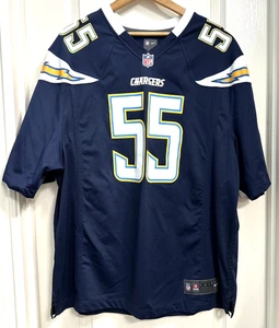NFL Nike On The Field Junior Seau #55 San Diego Chargers Blue Jersey Size XXL - Picture 1 of 10