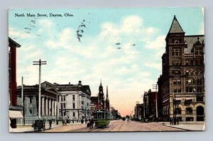 TARJETA POSTAL DAYTON OHIO A GINEBRA OHIO ANTIGUA CALLE PRINCIPAL NORTE EN 1910 (J-11) - Imagen 1 de 2