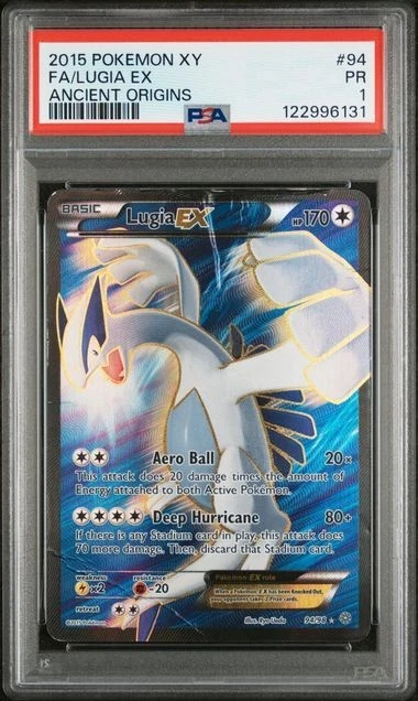 2015 POKEMON XY ANCIENT ORIGINS #94 FA/LUGIA EX ANCIENT ORIGINS LOW POP - Image 1 of 2