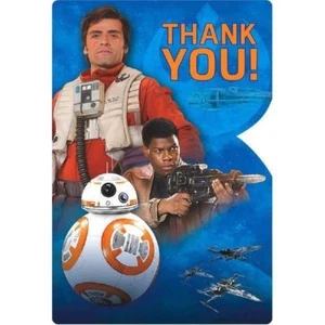 Star Wars "The Force Awakens" VII 8 Ct Thank You Postcards Party - Picture 1 of 1