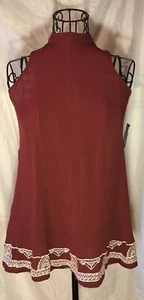Maroon sleeveless loose fitting blouse by Mossimo Supply Company, Extra small - Picture 1 of 7