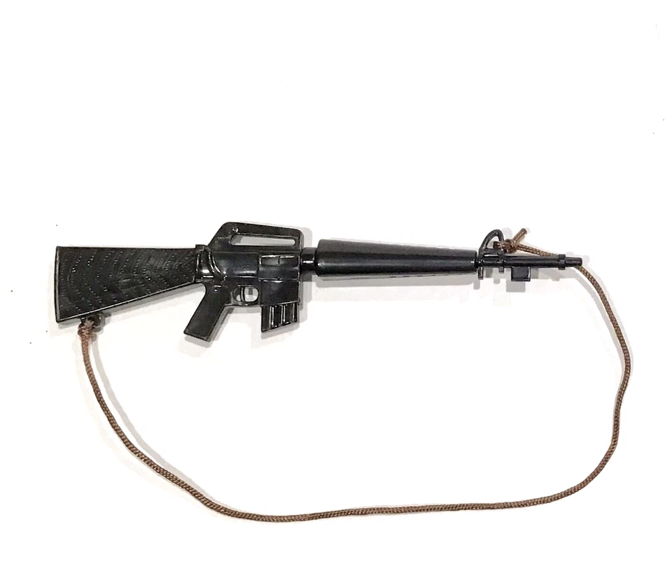 Boneco de ação Mego Planet of the Apes/LJN Swat rifle preto M-16 arma para 8” - Imagem 1 de 1