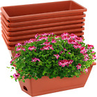 8Pcs Window Box Planter,17 Inches Flower Window Boxes, Rectangle Planters Box wi