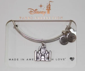 Disney Alex & Ani DISNEYLAND CASTLE Armband geätzte Details silberfarben Armreif - Bild 1 von 2