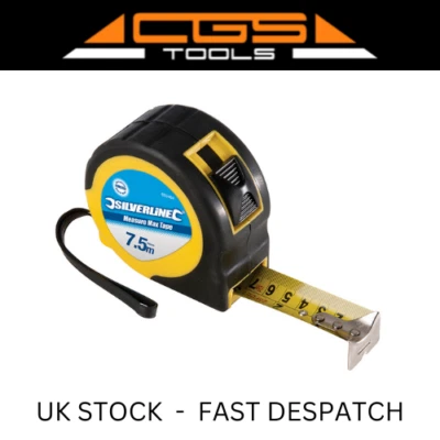 Silverline Measure Max Tape Measure 7.5m Imperial & Metric - Image 1 of 3