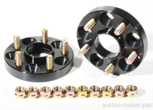 Black 20mm Hubcentric Wheel Spacers Adapter Fit SUBARU FORESTER Year 2013 V-Proj - Picture 1 of 11