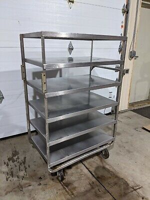 Lakeside 733 Queen Mary Cart - 6 Levels, 700 Lb. Capacity, Stainless, Flat Edge • 379.95$
