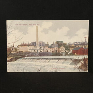 1909 West Bend WI  Brewing Factory Scene Postcard 