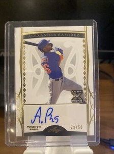 2022 Leaf Trinity Gold Auto #’d 33 /50 Alexander Ramirez New York Mets Rookie