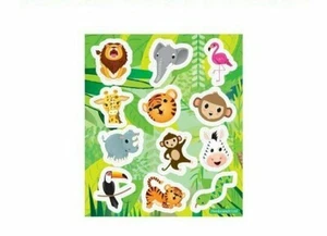 Jungle Animal Stickers Party Bag Christmas Stocking Fillers Lion Tiger Monkey UK - Picture 1 of 2