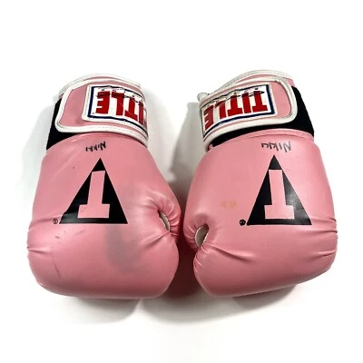 Guantes de Boxeo Title Classic Mujer Bebé Rosa Cuero Genuino 12oz Práctica MMA Foto 1 de 4