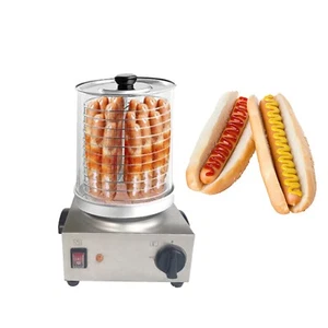 110V Electric Hot Dog Machine Sausage Bun Warmer Steamer Cook Roast Chicken Wing - Picture 1 of 11