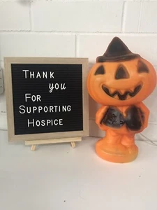 Vintage HALLOWEEN Blow Mold JACK O LANTERN Pumpkin Light GREGG Novelty WORKS - Picture 1 of 9