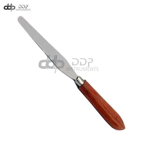 Dental Lab Alginate & Metal Mixing Plaster Wax Spatula With Wooden Handle - Picture 1 of 3